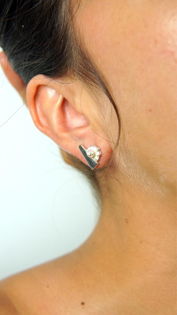 Pendientes de plata 925 reciclada hecho a mano con diseño elegante mujer