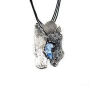 Colgante de plata 925 reciclada hecho a mano con diseño orgánico mujer