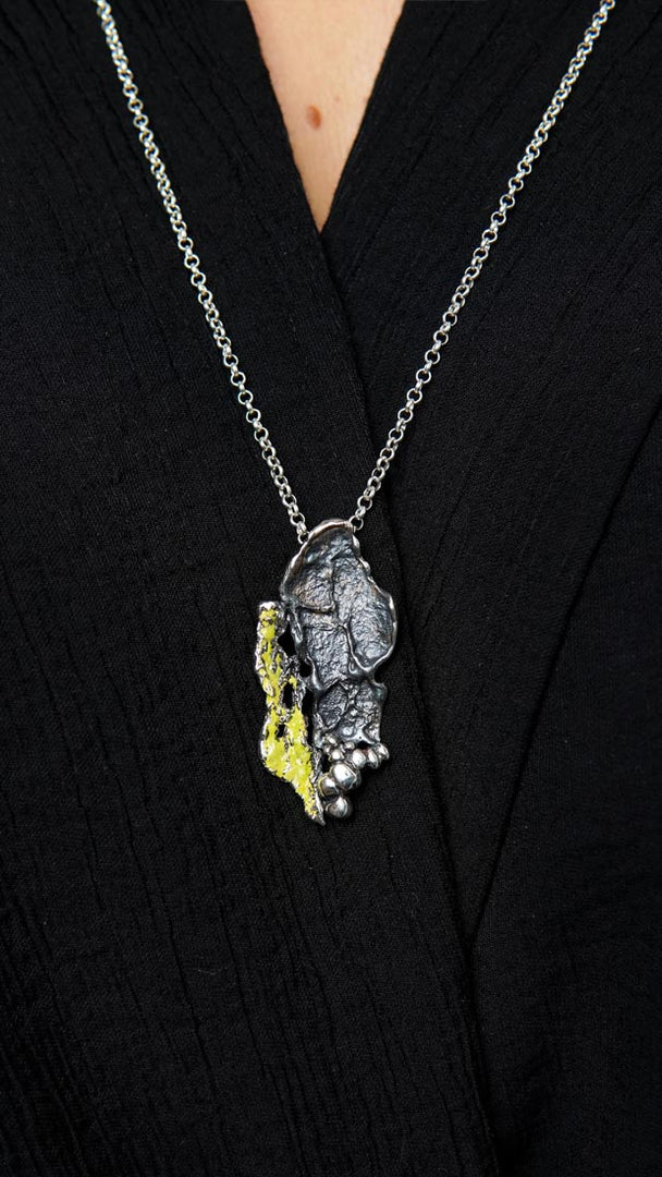 Crag. silver pendant