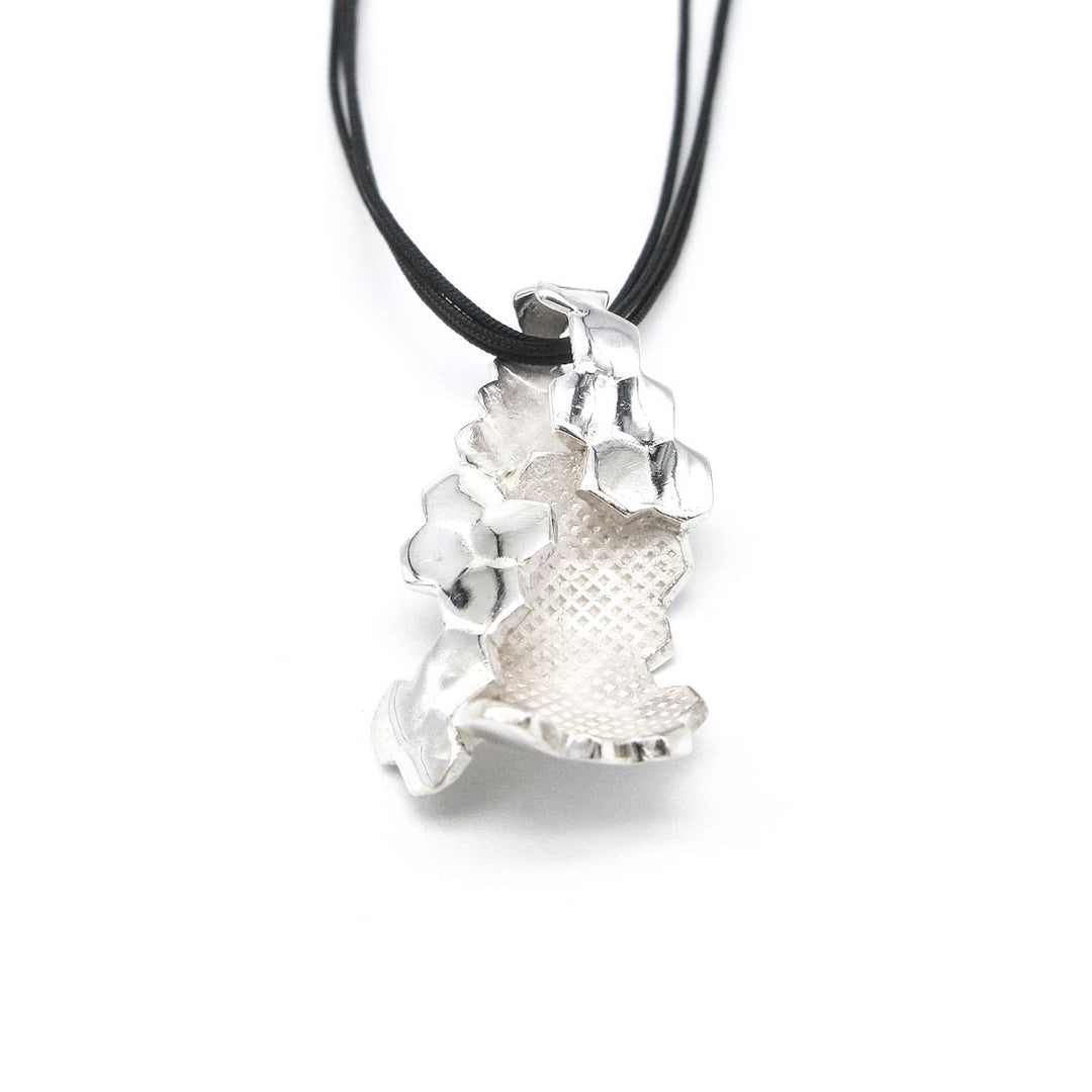 Fracture. silver pendant
