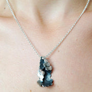 Colgante de plata 925 reciclada hecho a mano con diseño moderno unisex