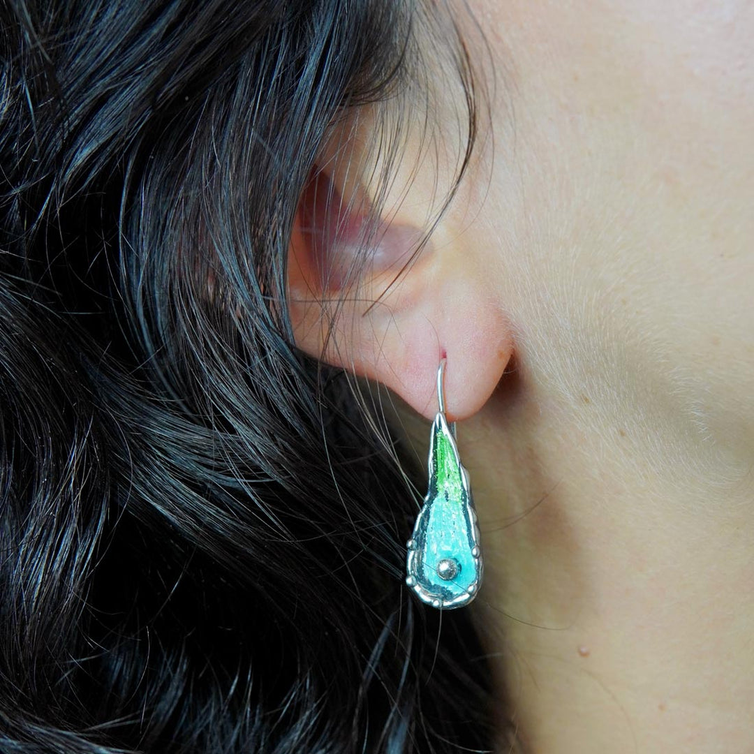 Lahar. Silver earrings